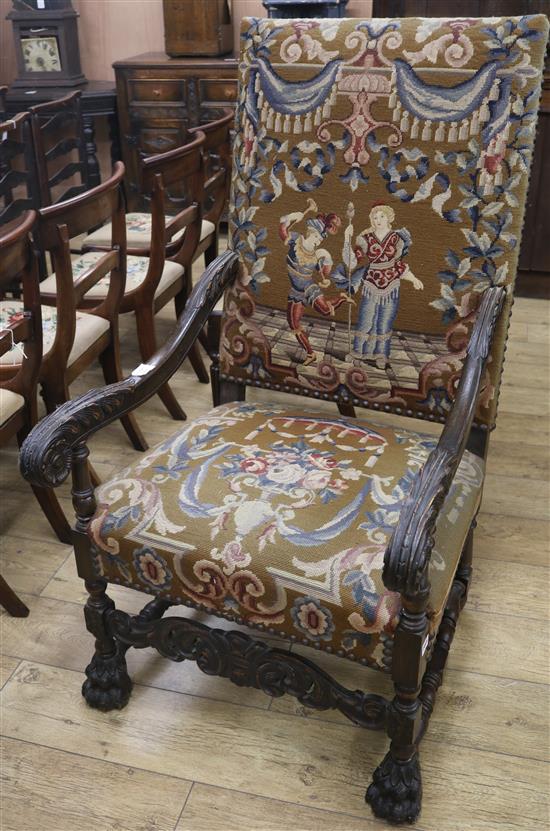 A Flemish style armchair